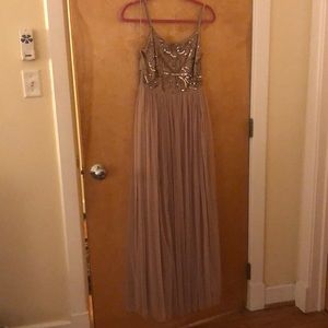 ASOS beaded maya sequined dress with tulle